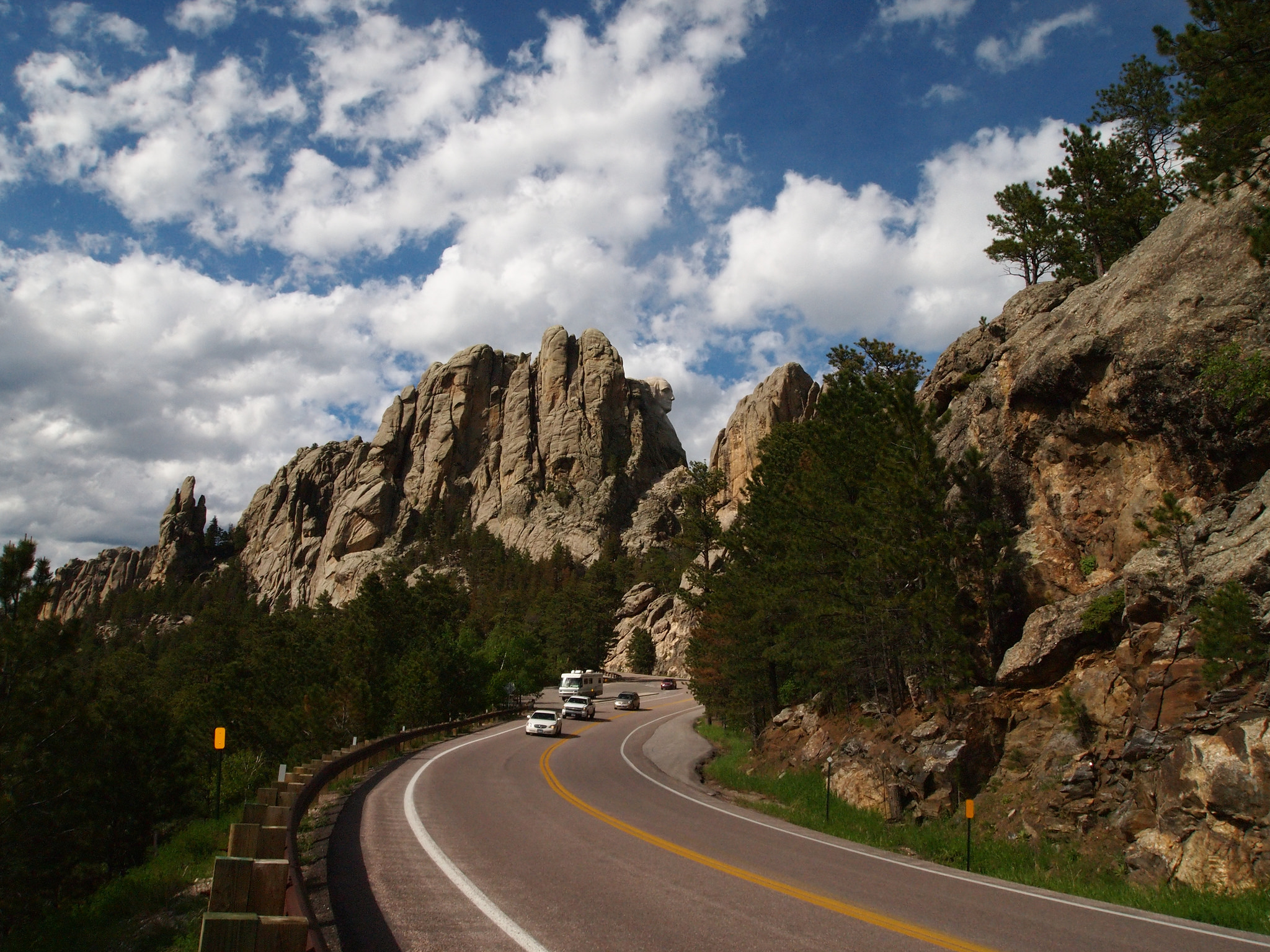 driving into rushmore